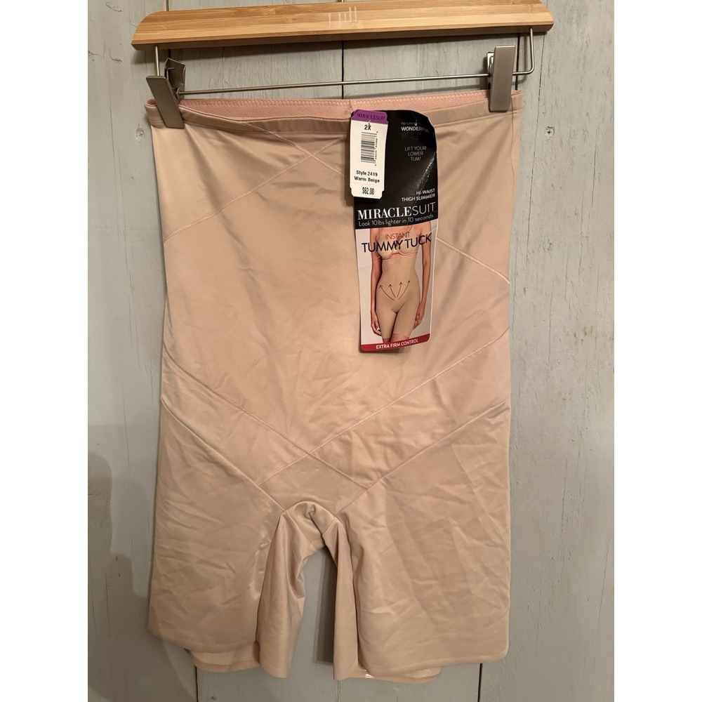 Miraclesuit Instant Tummy Tuck Sz-2X High Waist  Shaper Warm Beige NWT's - Picture 4 of 7
